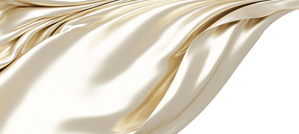 istock Luxury pearl fabric on white background with copy space 3d render 2233618202