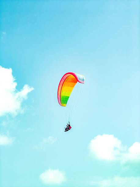 Paragliding in Bukit Bubus, Besut Terengganu. Bukit Bubus is famous for the extreme sports due to its location near the beach.