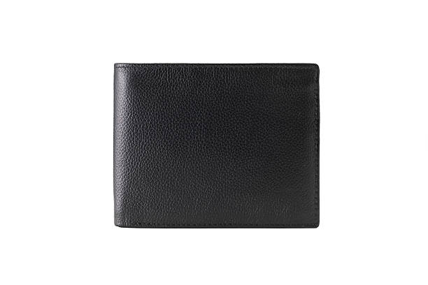 istock men's, leather black wallet, isolated from the background, on a white background 2233626862