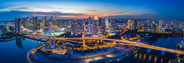 istock Singapore panoramic aerial skyline and cityscape view 2233636890