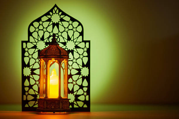 istock Lantern and Arabic window decorated pattern in traditional islamic style. 2233637820