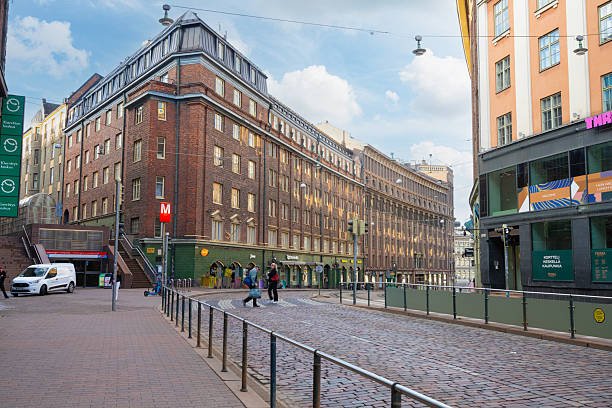 Helsinki, Finland. August 28 2025.  EXternal view of the University metro station in the city center