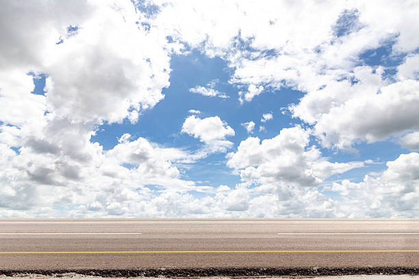 istock Nature asphalt road and sky cloud scenery. Empty new asphalt road and sky. 2233641365