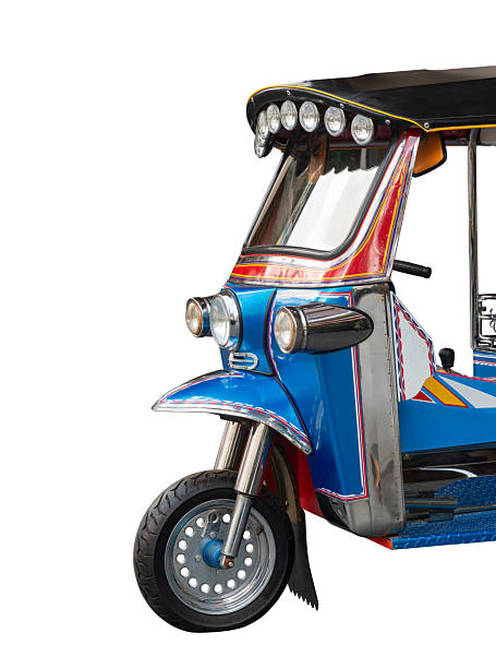 istock Front view of Tuk Tuk auto rickshaw isolated on white background 2233657689