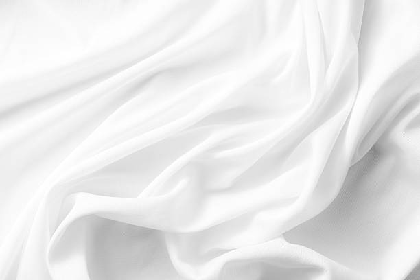 istock Elegant White Fabric Texture with Soft Draped Creases and Folds 2233661716
