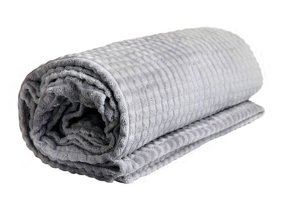 istock Gray rolled blanket isolated nvi white background 2233663913