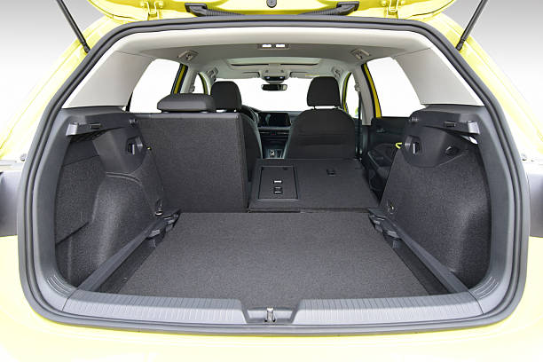 istock Car trunk with rear seats folded 2233666257