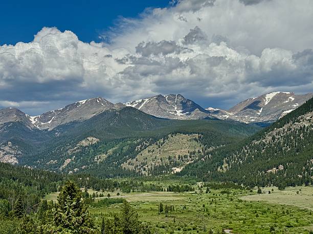 istock Mountain Valley with clouds in sky above 2233670054