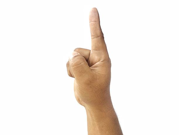 istock Man hand gesture victory sign isolated on white background 2233677776