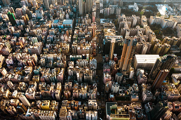istock Hong kong skyline showing densely packed buildings at sunset 2233677911