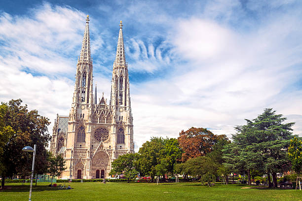 istock Neo-gothic Votivkirche church at Vienna in Austria 2233678073