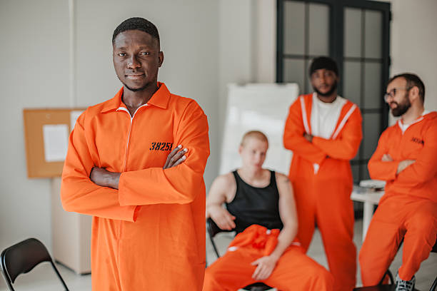 istock Prison education program fosters hope and teamwork among diverse group of learners in modern classroom setting 2233678088