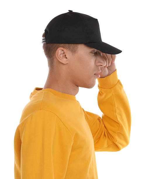 istock Man in stylish baseball cap on white background. Mockup for design 2233678229