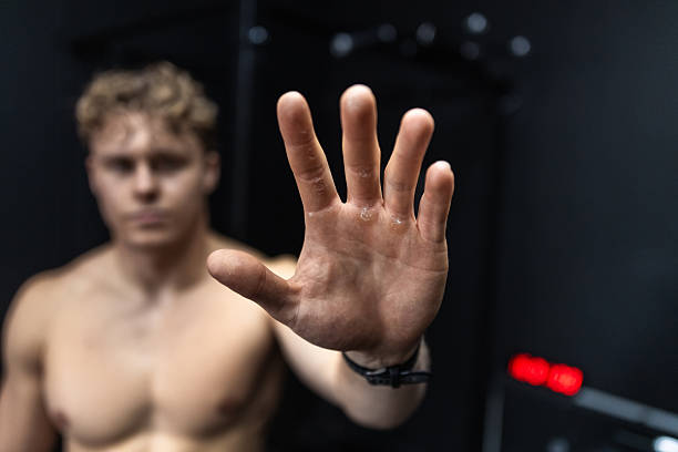 istock Male Hand After Gym Workout 2233681351