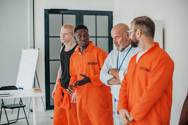 istock Prison education program fostering hope and teamwork among diverse adult learners in modern classroom setting 2233682201