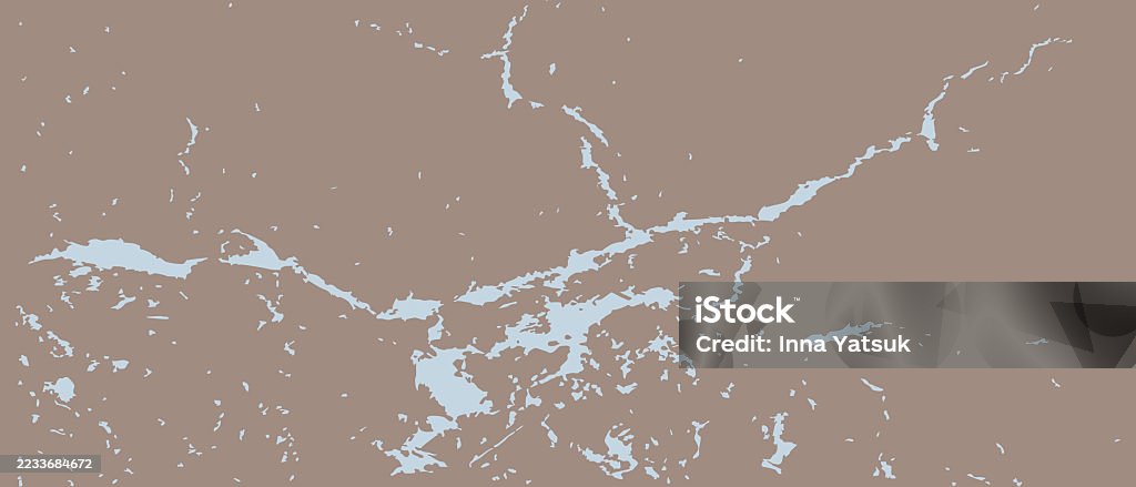 Simple Map Lake Map Background With Lakes And Rivers In Flat Minimal Style Stock ...