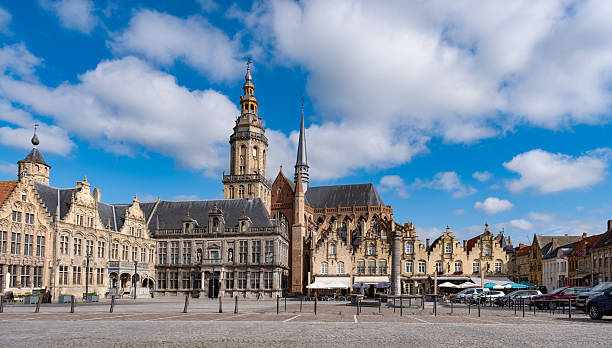 istock Title:
Veurne, Belgium – Historic Town Square with Church 2233690905