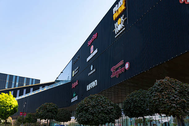 Teenage girls holding shopping bag on the shopping mall