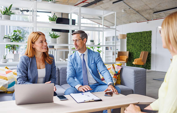 istock Businesspeople having a meeting in modern office 2233700904