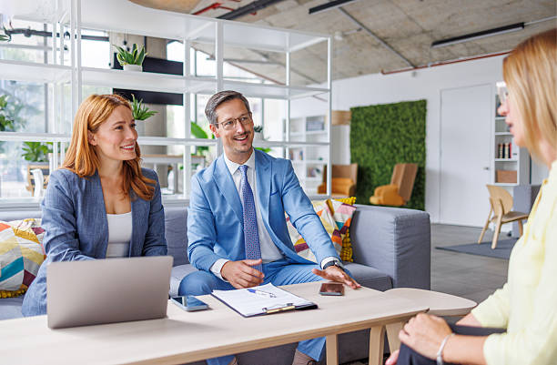 istock Business people having a meeting in modern office 2233700905