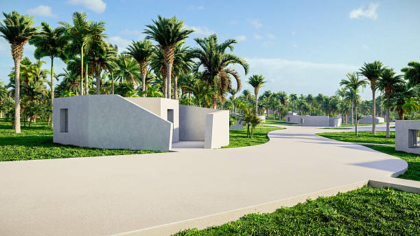 istock Contemporary Resort House Surrounded by Palm Trees in a Tropical Setting 2233702776