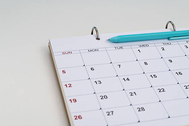 istock Calendar page with a ballpoint pen 2233706097