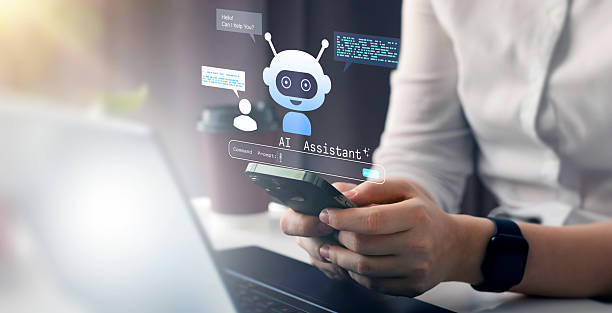 istock Content Generator Ai.Chat bot with Ai assistant that provides instant answers, information, and support for questions, ideas, and daily tasks.AI technology is future 2233709231