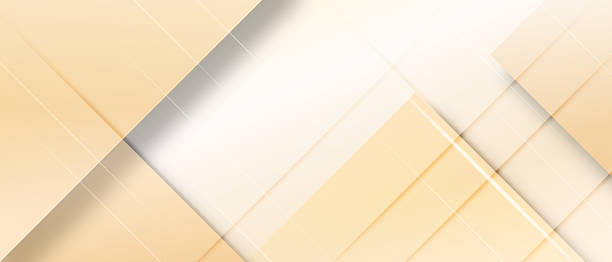 istock Modern white background with golden lines and abstract arrows design 2233710008