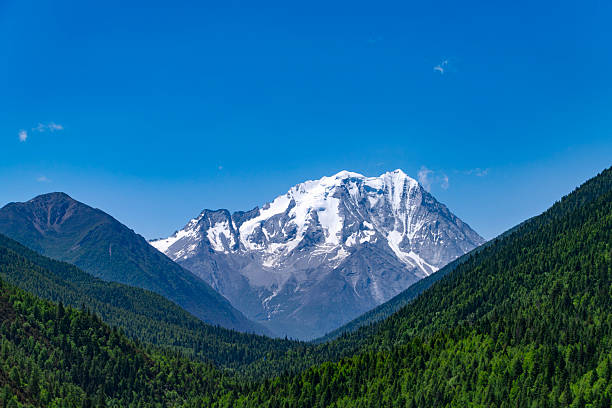 istock snow capped mountain and forest 2233715818