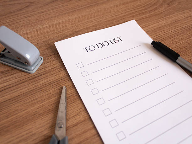 istock Organization concept. To do list on wooden desk. 2233717873