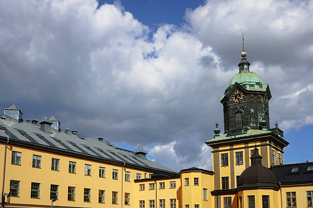 istock Low angle view of old industrial building against sky 2233719526