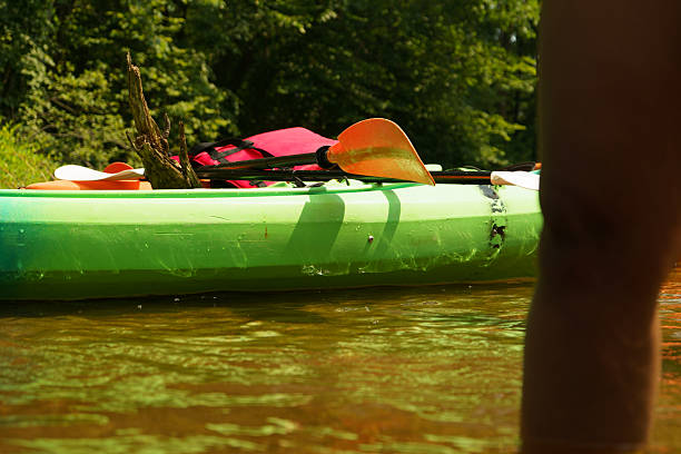 Colorful Kayaks stock photo