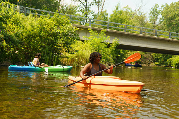 Paddling Kayak stock photo