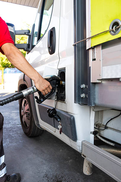 istock Truck Refueling at a Gas Station 2233739399