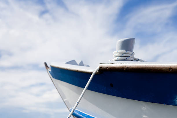 Pellestrina, Venice. Old fishing boat  in Venetian Lagoon in a sunny day