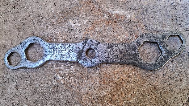 istock Vintage Metal Multi-Tool Wrench with Hexagon Sockets 2233740517