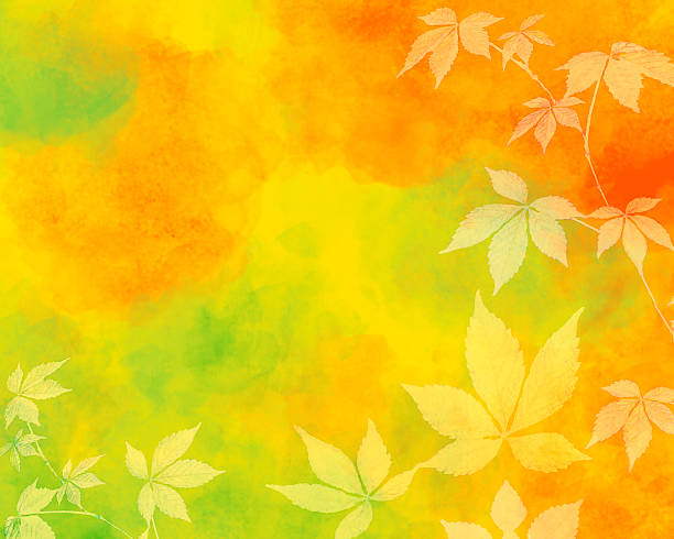 istock Abstract Watercolor Background in Yellow Orange Green - Autumn Leaf Colors 2233741418