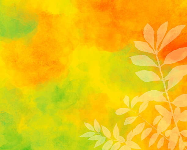 istock Abstract Watercolor Background in Yellow Orange Green - Autumn Leaves 2233741471