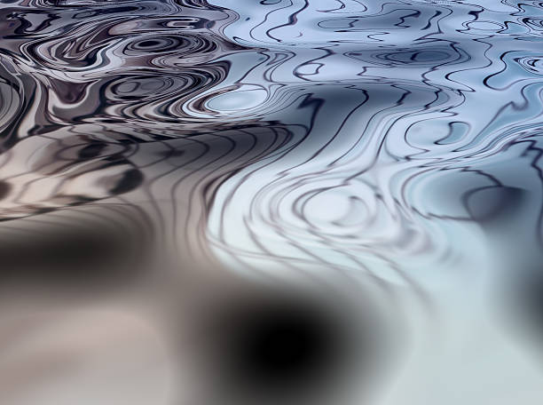 istock Abstract distorted swirled reflections with a blend of violet and blue tones 2233753051