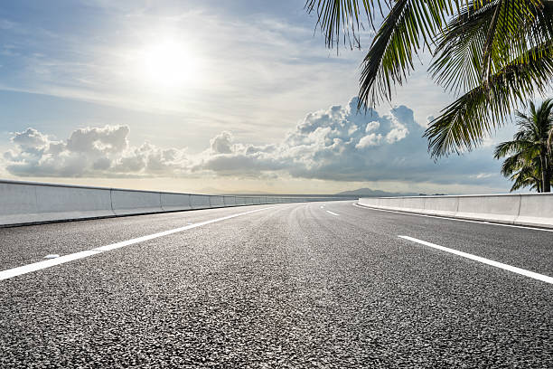 istock Asphalt highway road and sky cloud natural landscape under blue sky 2233760550