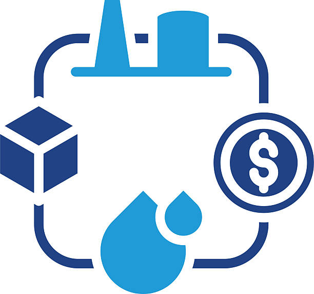 istock Oil cycle icon of a business or industrial process that has been packaged, logistics, or distribution or industry, especially one related to oil, gas, or petrochemicals. 2233766795