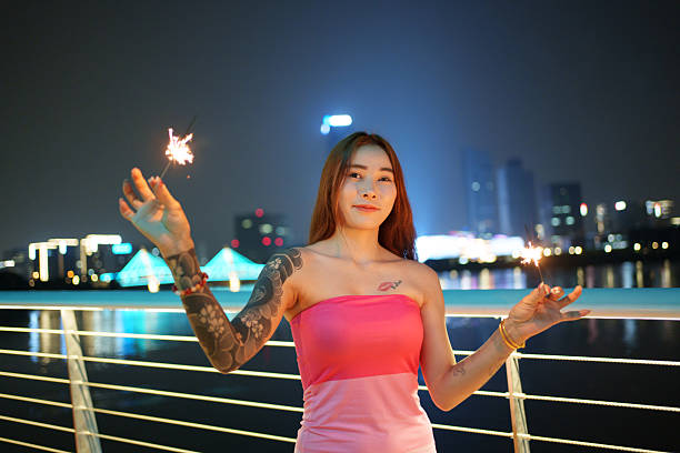 The romance that fireworks sticks bring to Asian women