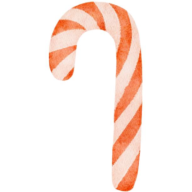 istock Watercolor illustration of a Christmas candy cane 2233768592