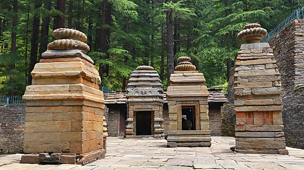 istock Scenic view of minor shrines located within Dandeshwar Dham Temple grounds, Jageshwar, Uttarakhand, India. 2233786983