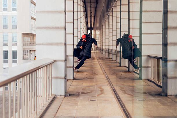 Energetic dancer showcasing fluid movements in a contemporary urban setting, reflecting street style and hip-hop culture