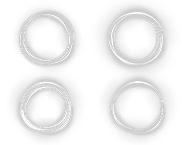 istock Stock vector illustration of a white glowing ring with semicircular flare 2233791414
