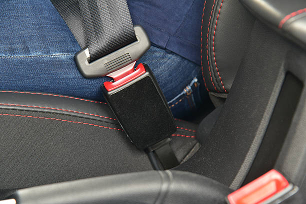 istock Connected car seat belt buckle 2233794143
