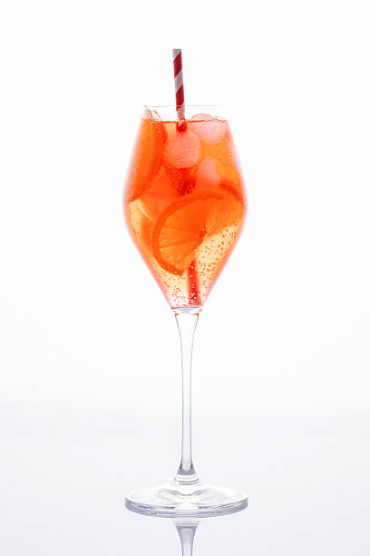 istock Spritz Cocktail in glass with orange slices. Summer soft alcohol aperitif 2233796256