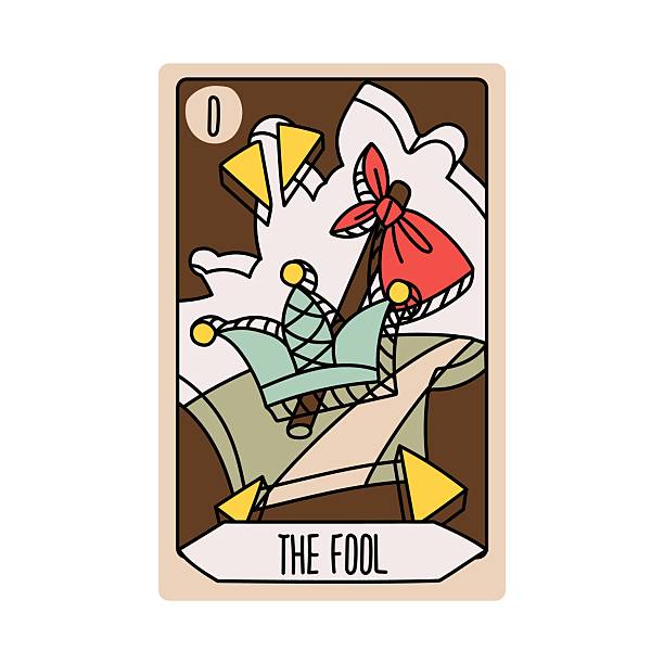 istock Tarot card is the Senior Arcane Fool. Vector hand-drawn deck. Vintage style with engraving. Occult, alchemical symbolism. Isolated illustration of a bright oracle. mysticism, magic, psychology, future 2233800403
