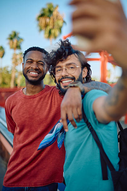 istock Two tourists taking a selfie in Los Angeles 2233801263